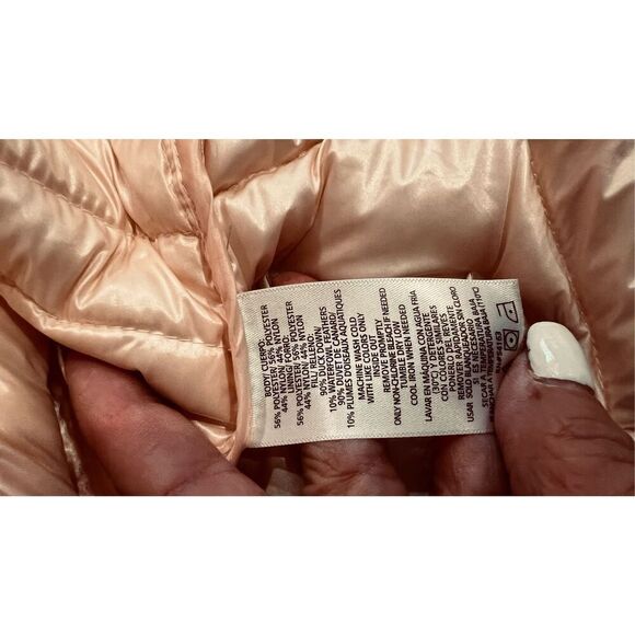Calvin Klein Premium Down Puffer Zip Up Vest SZ XL Pink - Picture 6 of 10